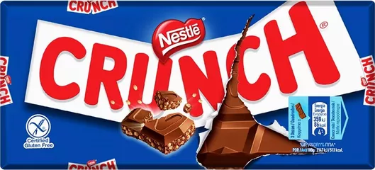 Σοκολάτα Nestle Crunch Γάλακτος Ρυζιού 100gr
