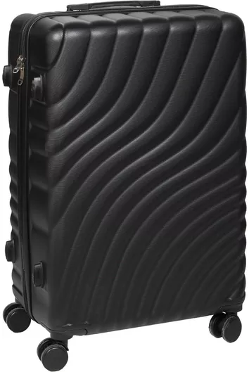 Βαλίτσα Ταξιδίου Keskor Μεγάλη Σκληρή Ύψους 74cm με 4 Ρόδες Μαύρο