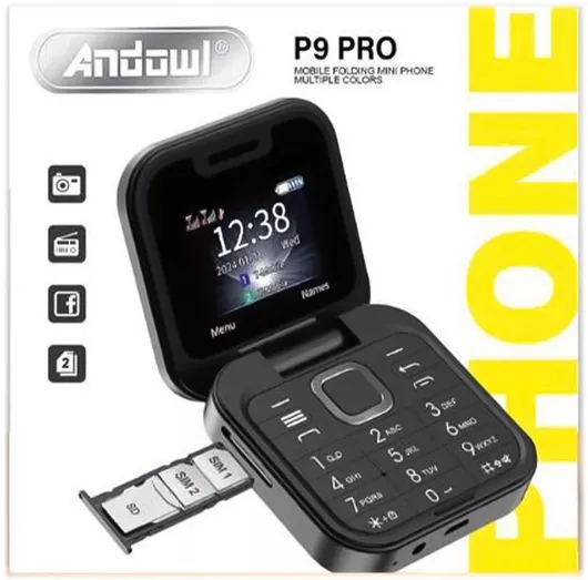 Κινητό Απλής Χρήσης Andowl P9 Pro Dual SIM με Κουμπιά (Αγγλικά) Μαύρο