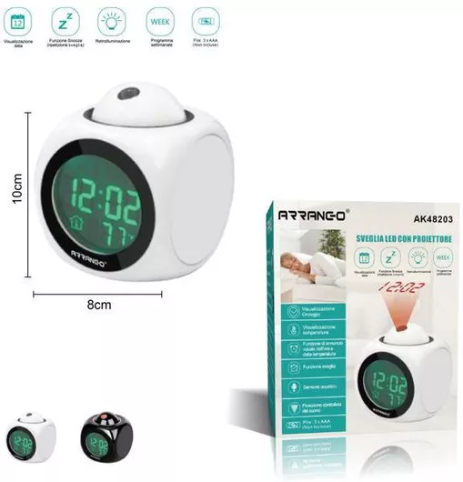 Επιτραπέζιο Ρολόι Arrango με Ξυπνητήρι AK48203