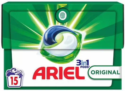 Απορρυπαντικό Ρούχων Ariel All-in-One Original 15 Κάψουλες
