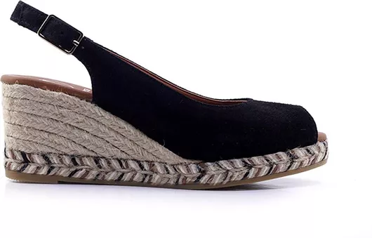 Viguera 2013 Καλοκαιρινές Γυναικείες Πλατφόρμες σε Στυλ Εσπαντρίγιας Μαύρο