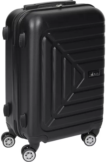 Βαλίτσα Ταξιδίου Keskor Καμπίνας Σκληρή Ύψους 56cm με 4 Ρόδες Μαύρο