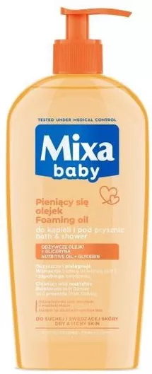 Mixa Baby Delicate Bath Wash Liquid Oil 400ml