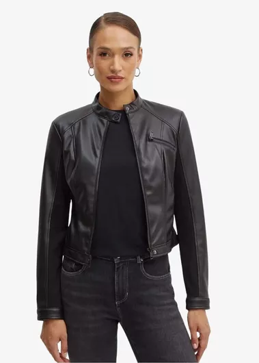 Guess Γυναικείο Biker Jacket Μαύρο