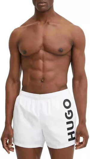 Hugo Boss Ανδρικό Μαγιό Σορτς λευκό με Σχέδια
