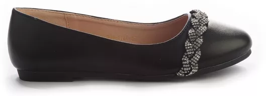 Fshoes Παιδικές Μπαλαρίνες από Συνθετικό Δέρμα Μαύρο