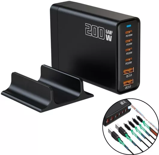 Φορτιστής Andol Q-CD787 200 USB A USB-C Χωρίς Καλώδιο 