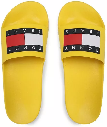 Tommy Hilfiger Flag Pool Ανδρικά Slides Κίτρινο