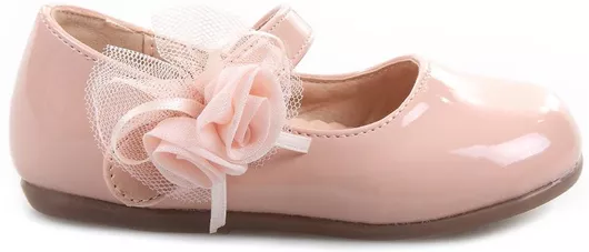 Fshoes Παιδικές Μπαλαρίνες με Σκρατς Λουστρίνι Ροζ