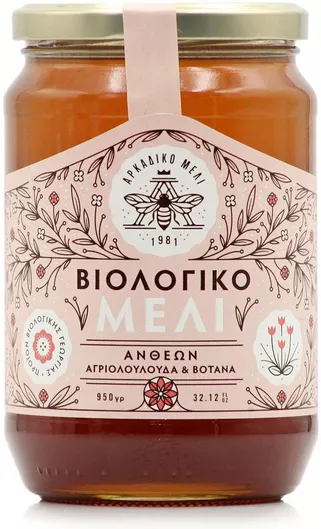 Μέλι Αρκαδικό Βιολογικό Προϊόν Ανθέων 950gr