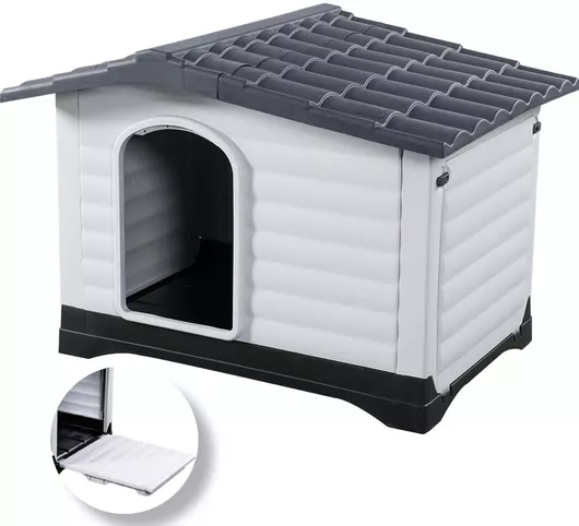 Σπιτάκι Σκύλου Glee Εξωτερικού Χώρου Γκρι 111.1x83.8x80.4cm