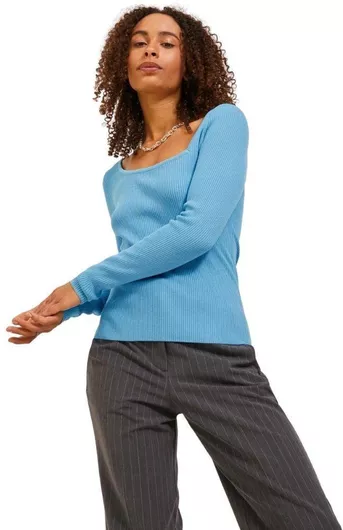 Jack & Jones Γυναικείο Μακρυμάνικο Πουλόβερ Γαλάζιο