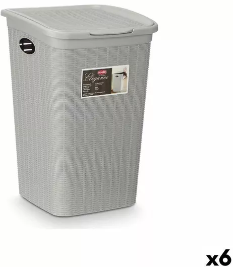 Κάδος Απορριμμάτων Stefanplast Πλαστικός 50lt Γκρι