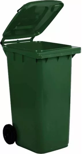 Κάδος Απορριμμάτων Πλαστικός Τροχήλατος 120lt Πράσινος