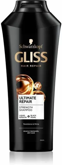Schwarzkopf Gliss Ultimate Repair Strength Σαμπουάν Αναδόμησης/Θρέψης & Λάμψης για Ταλαιπωρημένα Μαλλιά 400ml