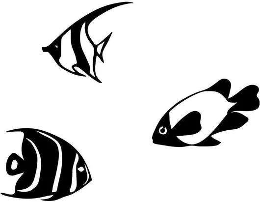 Διακοσμητικό Τοίχου Wallity Σετ από Μέταλλο Fishes 3τμχ 8683342941150