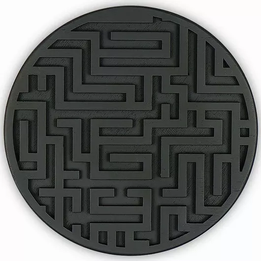 Διακοσμητικό Τοίχου Wallity από Ξύλο Black 33x2x33cm 8683742963684