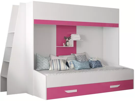 Παιδικό Κρεβάτι Κουκέτα για Στρώμα 90x200cm Party XVII Λευκό