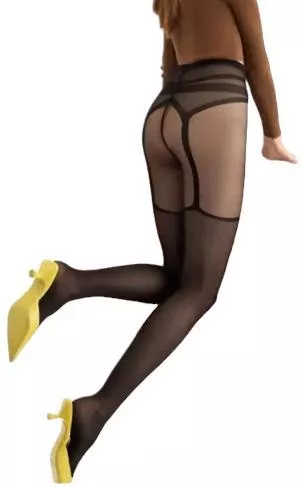 FIORE | ΚΑΛΣΟΝ SUBLIME MOTIBO ΖΑΡΤΙΕΡΑ 30 DEN | Μαύρο