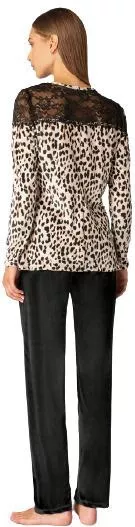 Milena by Paris Χειμερινό Γυναικείο Σετ Πιτζάμας Βελουτέ Μαύρο