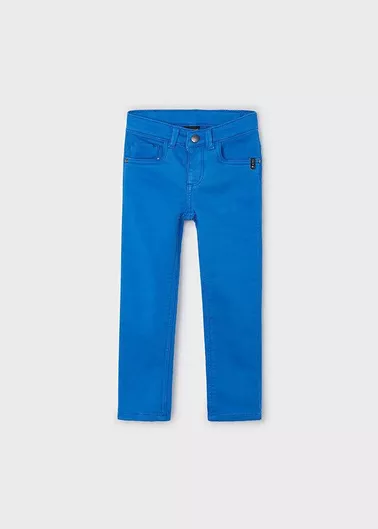 Mayoral Παιδικό Παντελόνι Υφασμάτινο Μπλε Ραφ Slim Fit