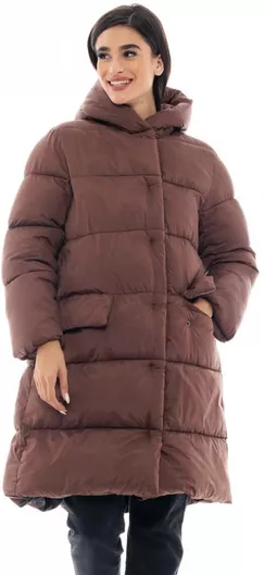 Splendid Μακρύ Γυναικείο Puffer Μπουφάν για Χειμώνα Καφέ