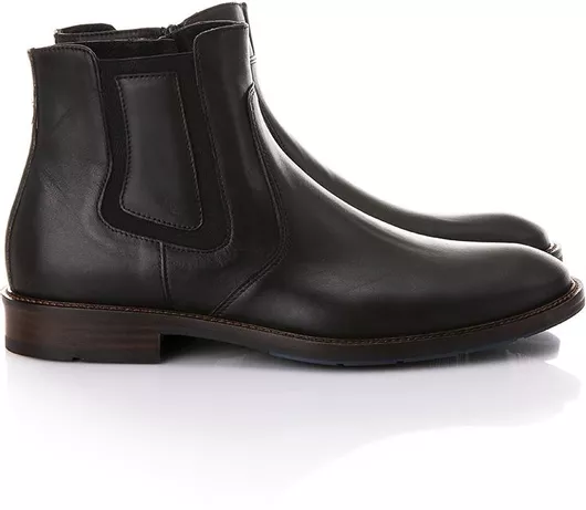 Robinson Δερμάτινα Μαύρο Ανδρικά Μποτάκια