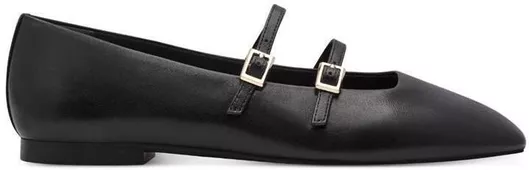 Tamaris Δερμάτινες Γυναικείες Μπαλαρίνες Μαύρο