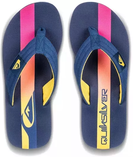 Quiksilver Molokai Layback Ανδρικές Σαγιονάρες Ανατομικές Μπλε