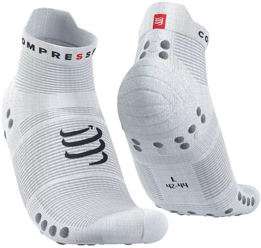 Compressport Pro Racing V4.0 Low Running Κάλτσες Λευκό-Μαύρο 1 Ζεύγος