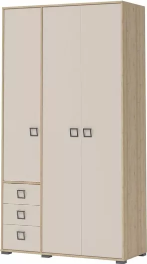 Παιδική Ντουλάπα Riddle Τρίφυλλη 126x56x236cm
