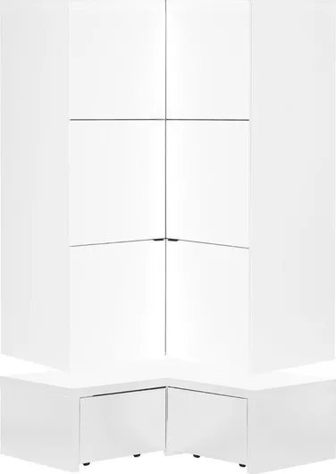 Παιδική Ντουλάπα Young με Συρτάρι Γωνιακή 104.5x106.5x194cm