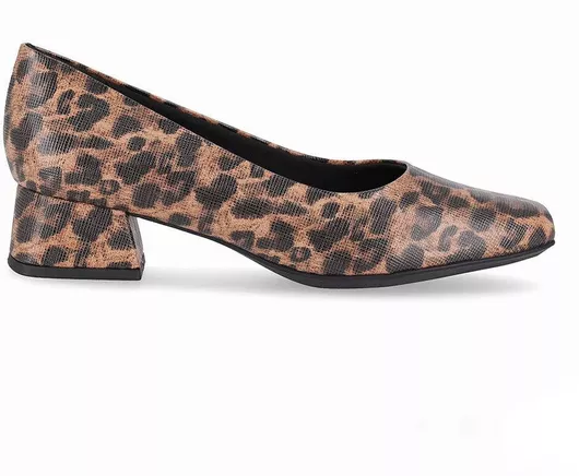 Piccadilly Γόβες με Χαμηλό Τακούνι Λεοπάρ