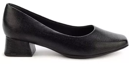 Piccadilly Γόβες με Χοντρό Χαμηλό Τακούνι Μαύρο