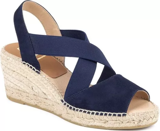 Kanna Καλοκαιρινές Γυναικείες Πλατφόρμες σε Στυλ Εσπαντρίγιας Μπλε