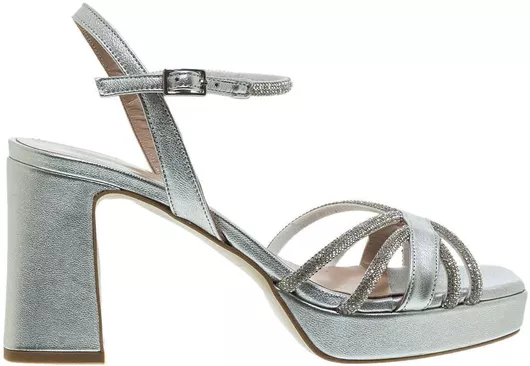 Mourtzi Δερμάτινα Πέδιλα Ασημί