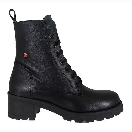 Robinson Δερμάτινα Γυναικεία Αρβυλάκια με Μεσαίο Τακούνι Μαύρο