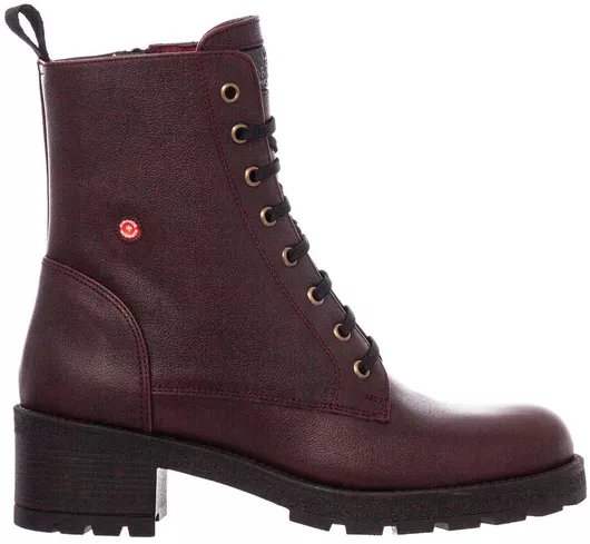 Robinson Δερμάτινα Γυναικεία Αρβυλάκια με Μεσαίο Τακούνι Μπορντό