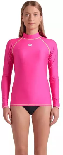 Arena Rash Vest Γυναικεία Μακρυμάνικη Αντηλιακή Μπλούζα Ροζ ουδέτερο