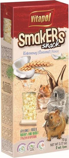 Λιχουδιά Vitapol για Χάμστερ / Κουνέλι με Καρύδα Smakers Chinchilla 90gr