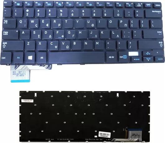 Πληκτρολόγιο Laptop Laptop Ελληνικό Greek Keyboard Samsung 740u3e 740u3e-a01ub Ativ 740u3e-k01ub Series 7 Ultra Touch 740u3e-s02 Np740u3e-s01nl Np740u3e-a01 Np740u3e-a02se Np740u3e-s02de P740u3e-x01nl Np740u3e-a01ub Backlit Κωδ.40450grbacklit