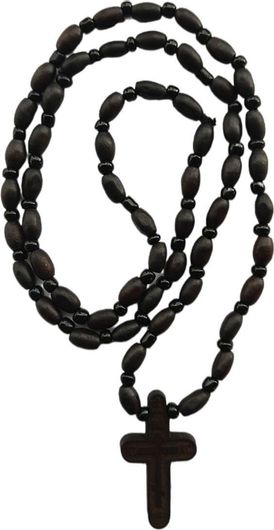 Κομποσκοίνι Σταυρός Λαιμού Μαύρο 33cm