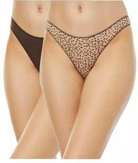 Minerva Fimelle Γυναικεία Slip 2Pack Καφέ