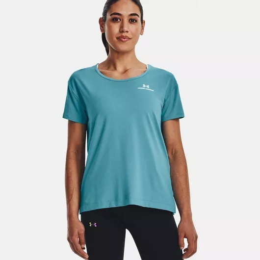 Under Armour Rush Energy Core Γυναικείο Αθλητικό T-shirt Fast Drying Γαλάζιο