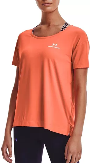 Under Armour Rush Energy Core Γυναικείο Αθλητικό T-shirt Fast Drying Πορτοκαλί