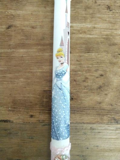 Πασχαλινή Λαμπάδα Dreamlight Σταχτοπούτα Στάμπα Λευκό