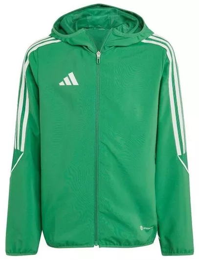 adidas Παιδικό Casual Μπουφάν Κοντό Αντιανεμικό με Κουκούλα Πράσινο Tiro 23 League