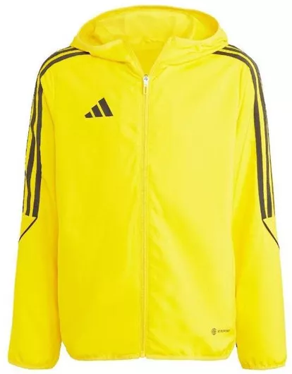 adidas Παιδικό Casual Μπουφάν Κοντό Αντιανεμικό με Κουκούλα Κίτρινο Tiro 23 League