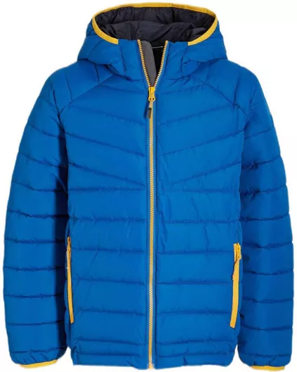 Icepeak Παιδικό Casual Μπουφάν Κοντό Αντιανεμικό με Επένδυση & Κουκούλα Μπλε